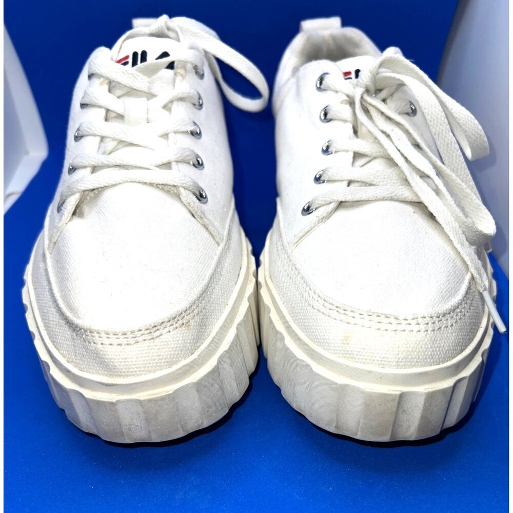 Fila Womens White Platform Sneakers Size 8.5 US